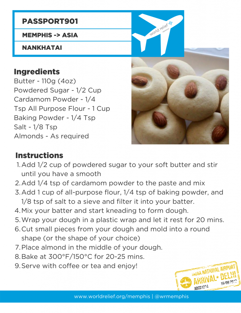 Nankhatai recipe card