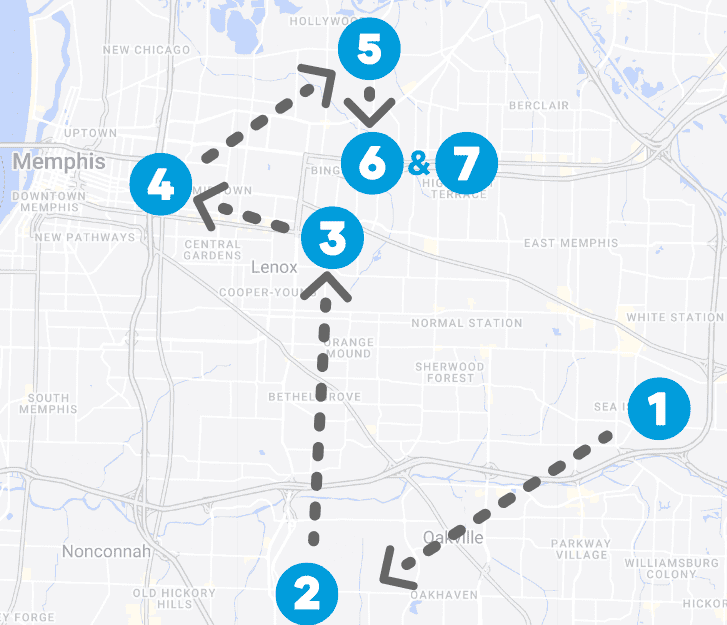 Self Guided tour map