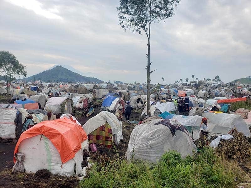 The global humanitarian crisis in DR Congo has driven thousands to seek shelter near Lake Kivu.