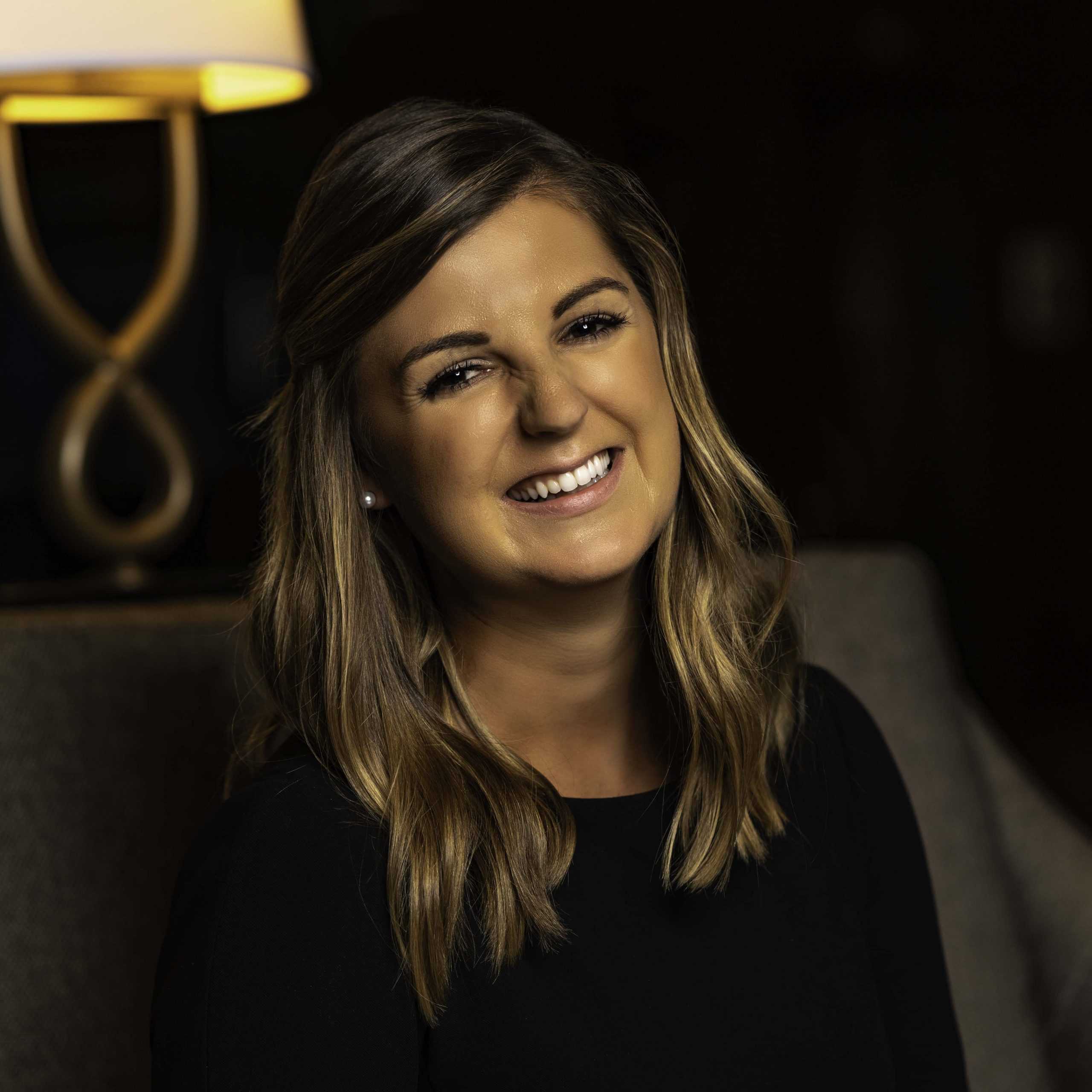 Headshot of Chelsea Sobolik on couch