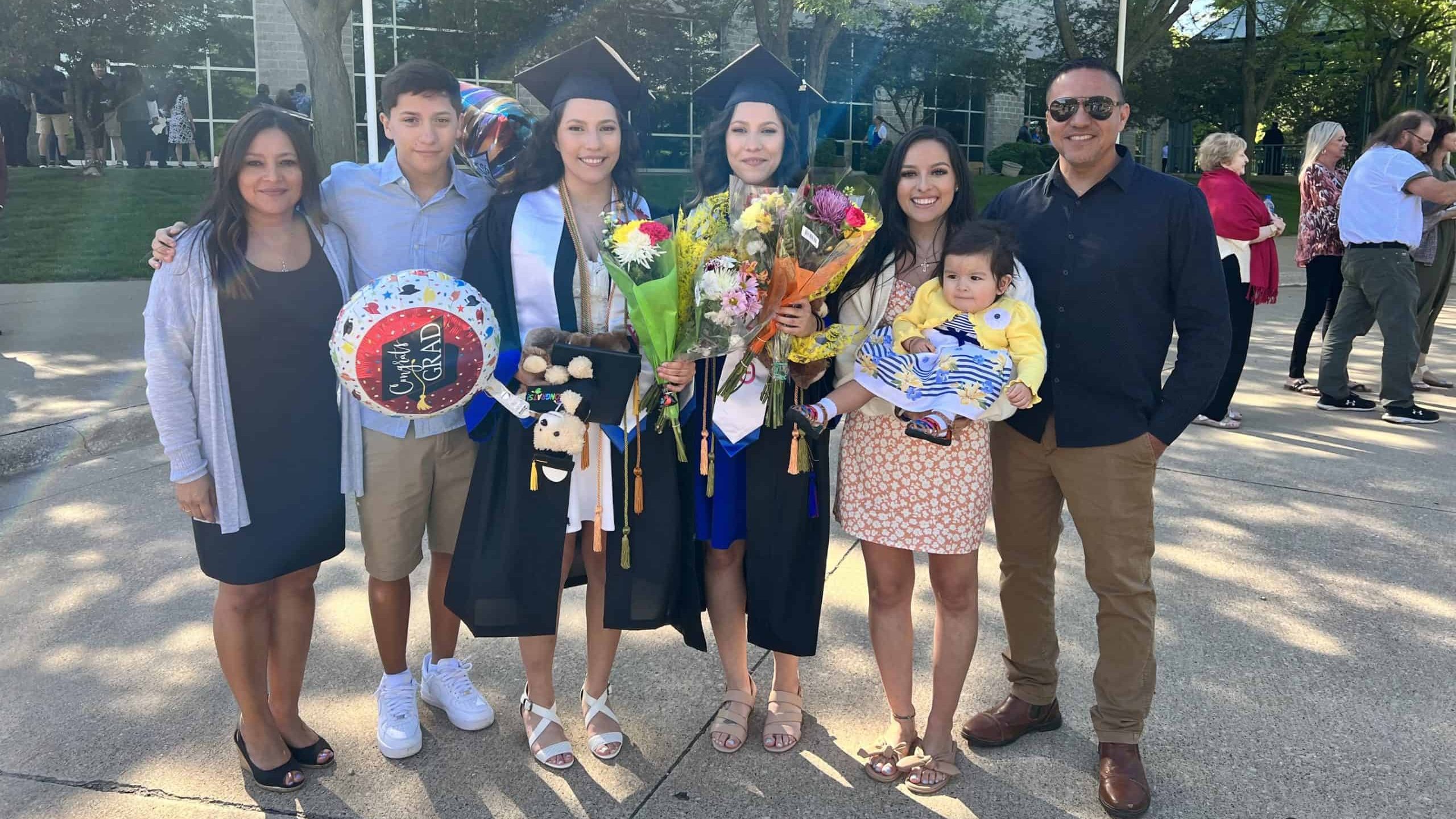 Gabi's graduation picture with her family