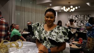 Woman at a gathering