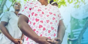 Easter devotional: The pattern of hearts and the word "love" on a shirt reminds us of a core message of the gospel...For God so loved...