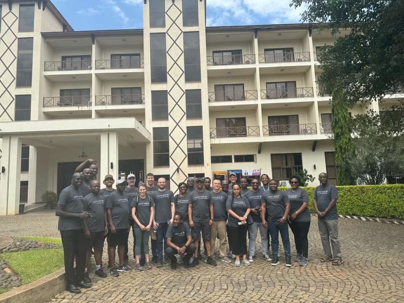 The leaders of World Relief's Humanitarian Disaster Response Unit pose for a photo in Ethiopia.