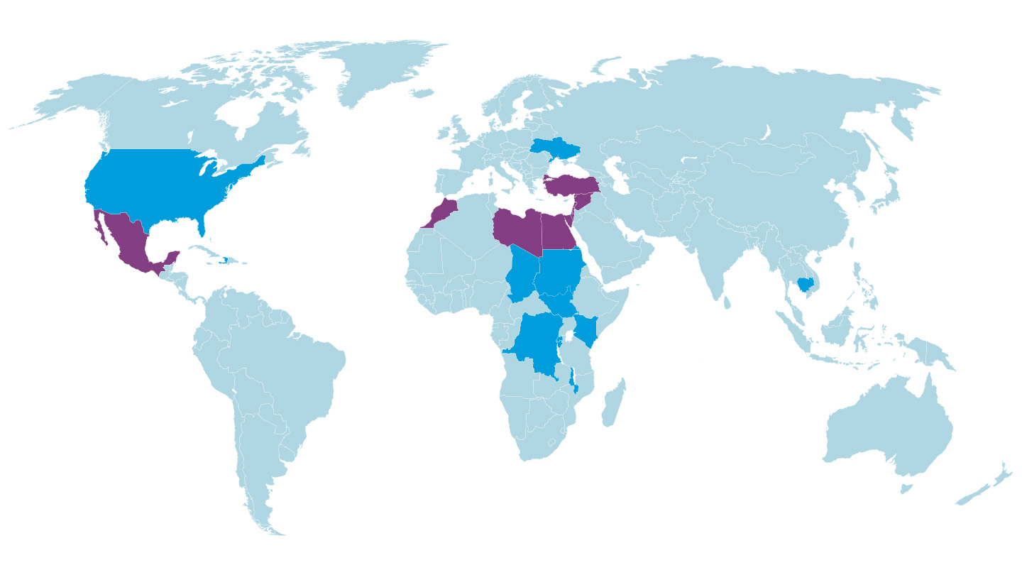 World Relief Global Map