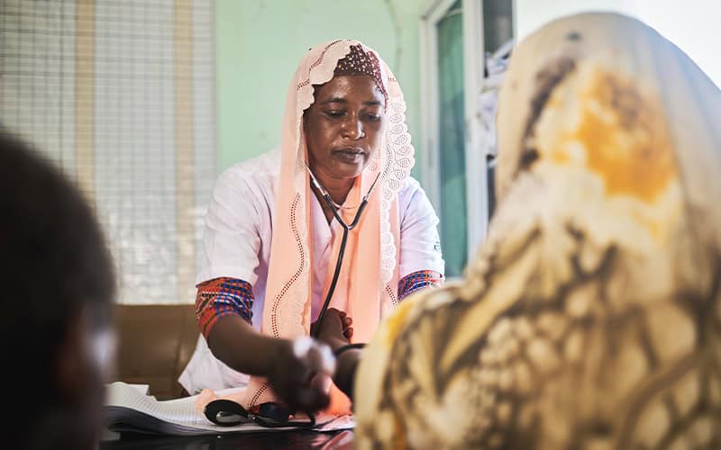 Fatima, a physician’s assistant who runs the Koursigue Health Clinic that serves both refugees and members of the host community.