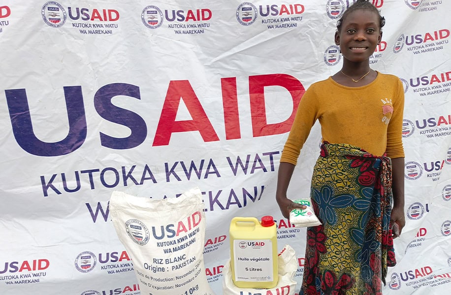 The humanitarian crisis in DR Congo forced Sitia and her siblings to find shelter at a refugee camp, where they received food assistance. 