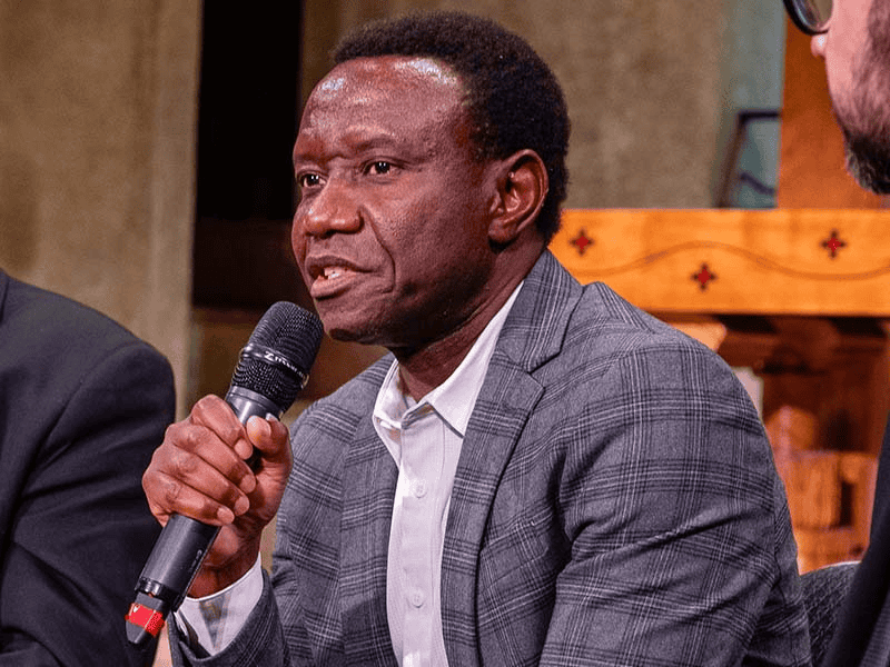 Durmomo Gary, a Sudanese refugee who was forced to flee because of religious persecution. 