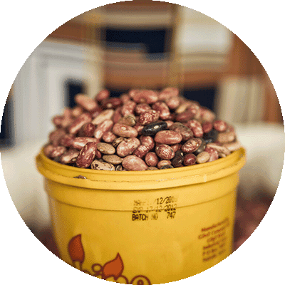 gift-guide-ip-agriculture-seeds-tools-training container of dried beans