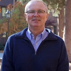 Dr. Terry McGonigal stands outside