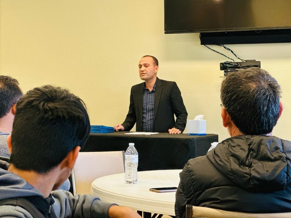 Shikeb teaching Sacramento Men's Class