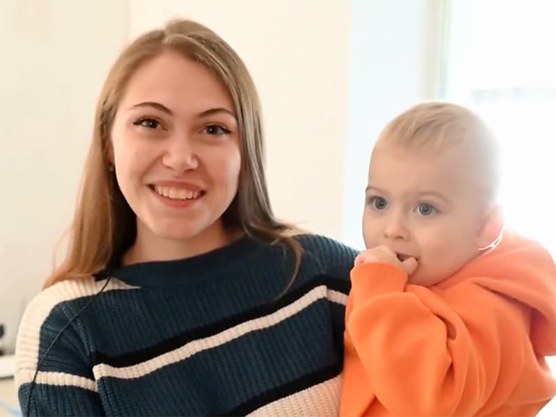 Dasha and her son have found hope in the midst of displacement.
