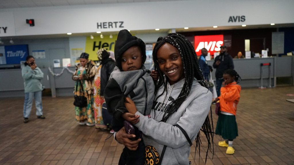Staff member at an airport arrival.