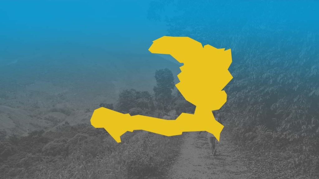 Prayer for Haiti: A map of Haiti.