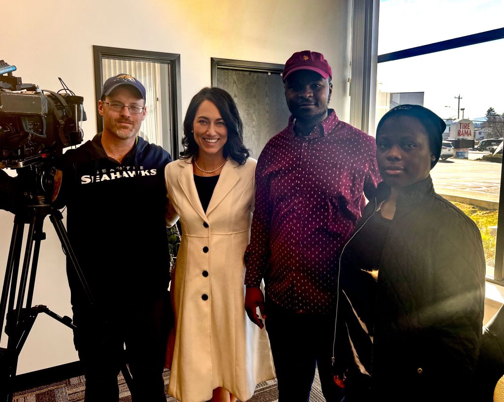 Balinda and KHQ reporter