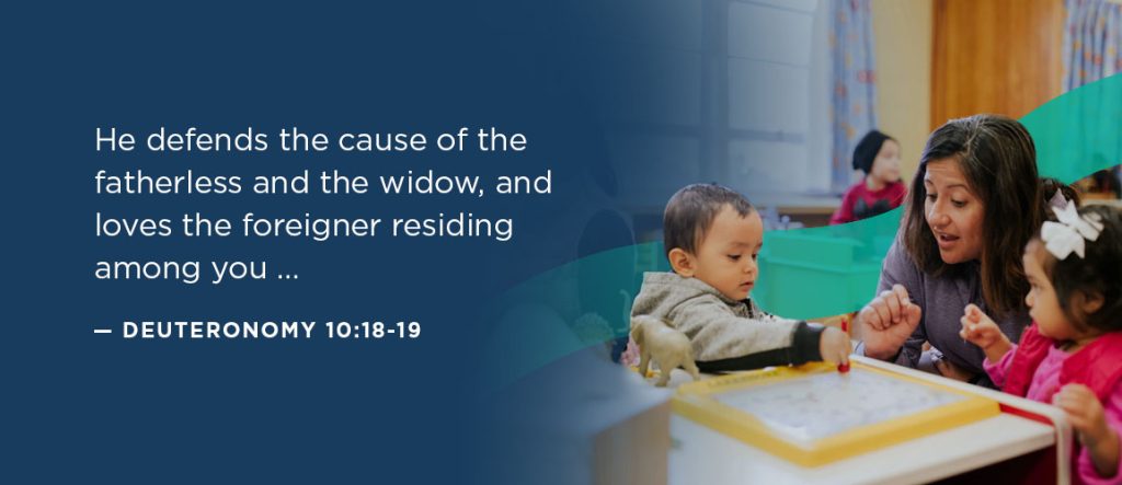 Bible verses about refugees: He defends the cause of the fatherless and the widow, and loves the foreigner residing among you, giving them food and clothing. And you are to love those who are foreigners, for you yourselves were foreigners in Egypt. — Deuteronomy 10:18-19