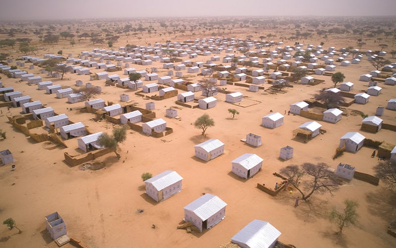 Aerial View of the Koursigue Refugee Camp